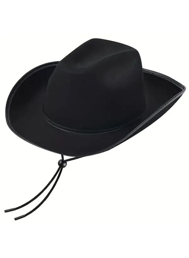 6 Pack Mixed Color Felt Hats Adjustable Strap For Party Cosplay Halloween - Image 2